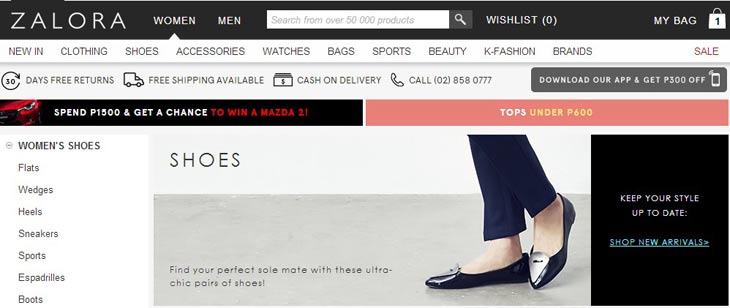 Zalora best online shoe store