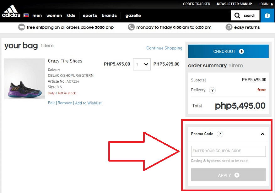 adidas coupon code first order